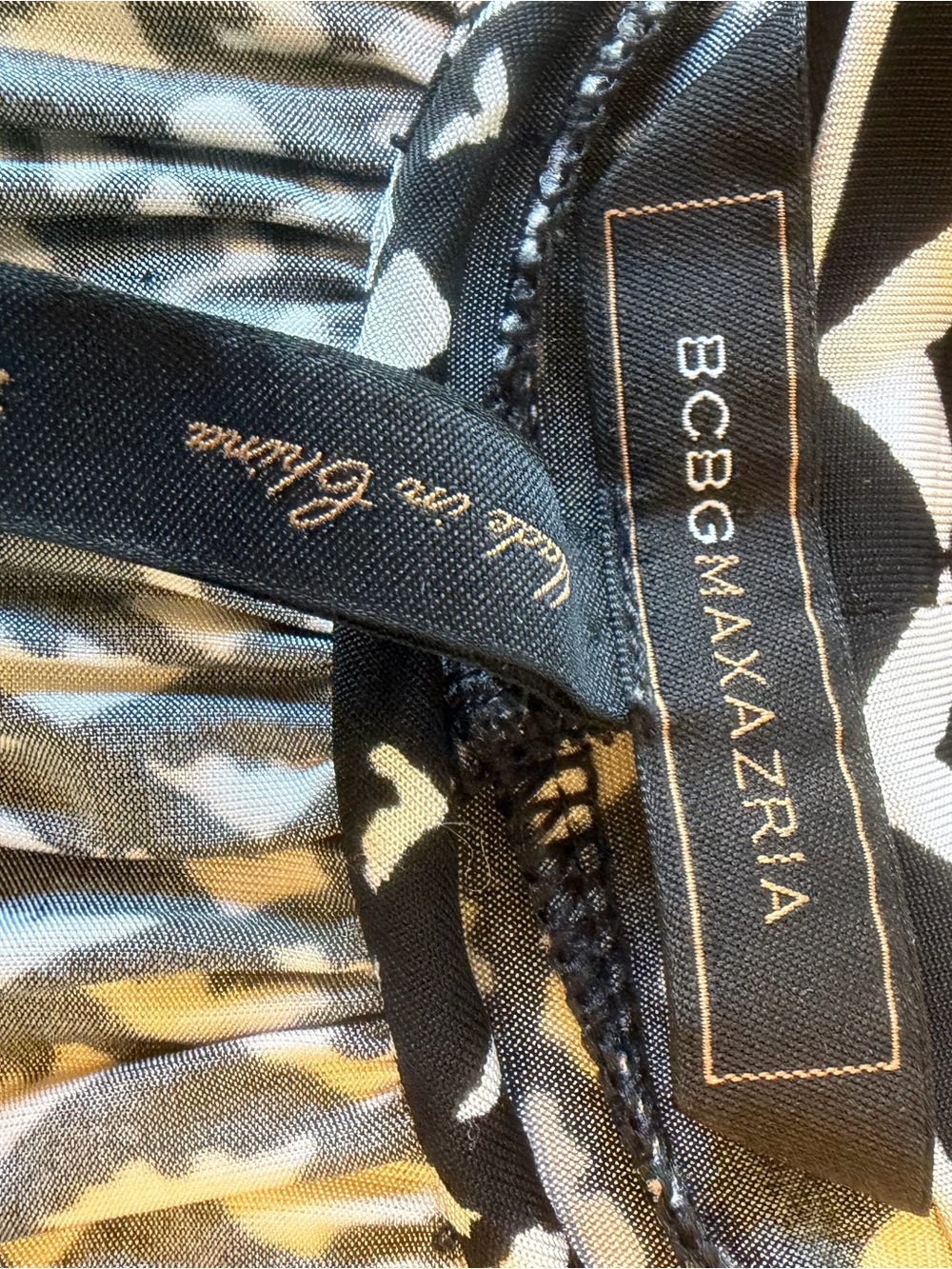 BCBGMaxAzria Black and White Geometric Mini Dress - Picture 3 of 4